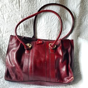 Aigner leather handbag | maroon